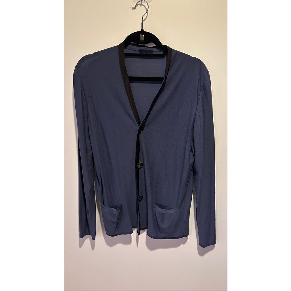Lanvin Merino Wool Lightweight Cardigan Sweater - Small